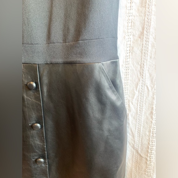 Ava & Aiden Dress. Black With Faux Leather Skirt. US 6. Excellent New Condition - Picture 3 of 7